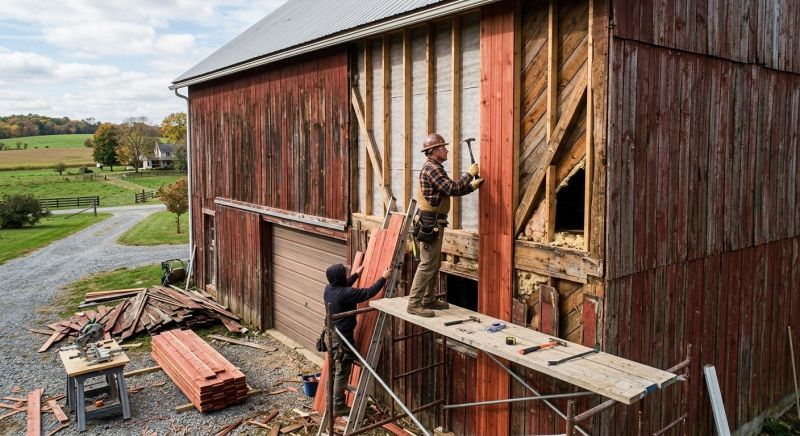 Barn Siding Replacement in Exeter, NH