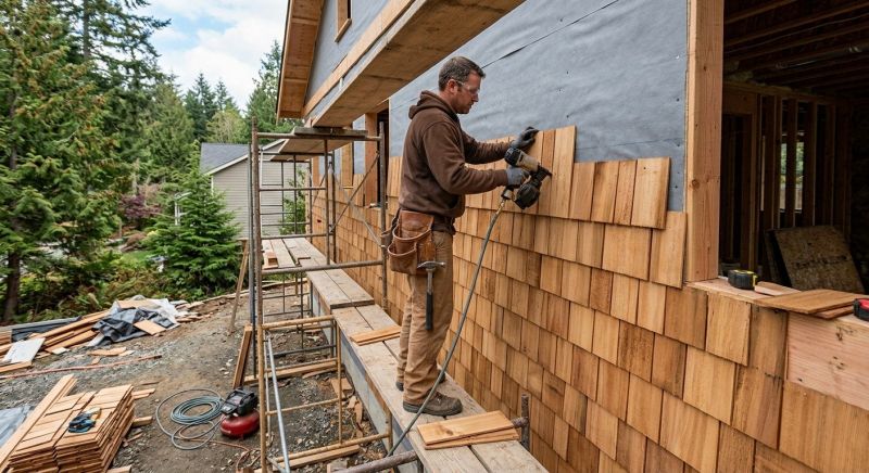 Cedar Siding Installation in Cape Neddick, ME