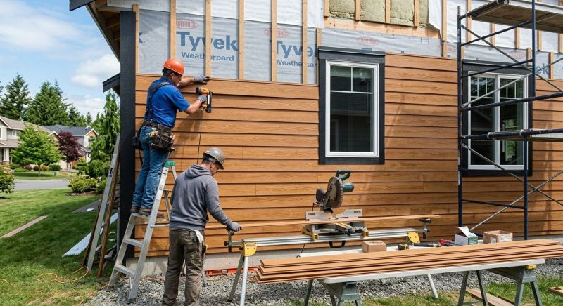 Faux Wood Siding Installation in Dover, NH