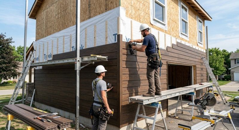 Faux Wood Siding Installation in Hampton, NH