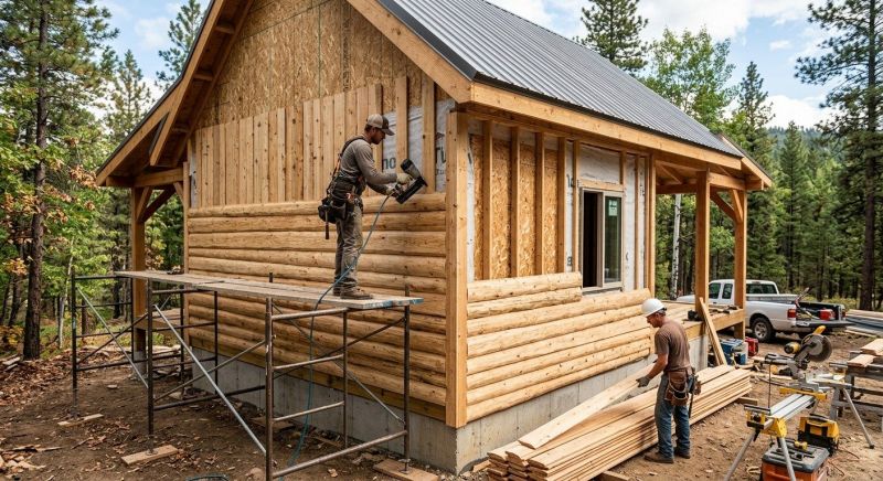 Log Siding Installation in Greenland, NH