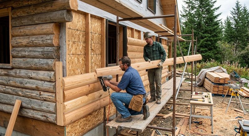 Log Siding Installation in Kennebunk, ME