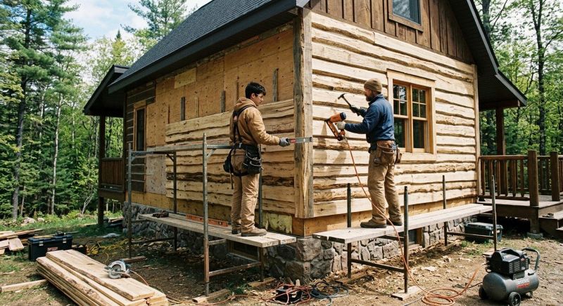 Log Siding Installation in Kittery, ME