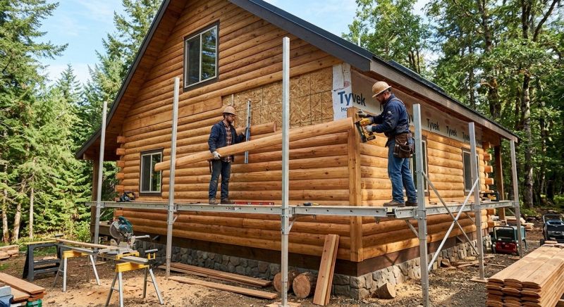 Log Siding Installation in Ogunquit, ME