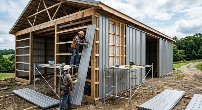 Metal Barn Siding Installation in Kittery, ME
