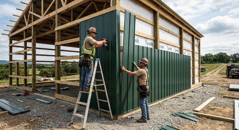 Metal Barn Siding Installation in Kittery, ME