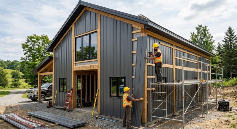 Metal Barn Siding Installation in Kittery, ME
