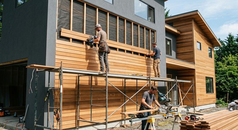Wood Cladding Installation in Amesbury, MA