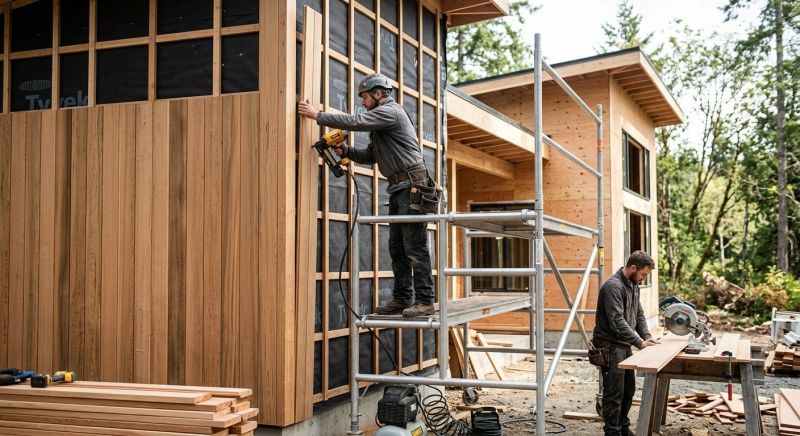 Wood Cladding Installation in Exeter, NH