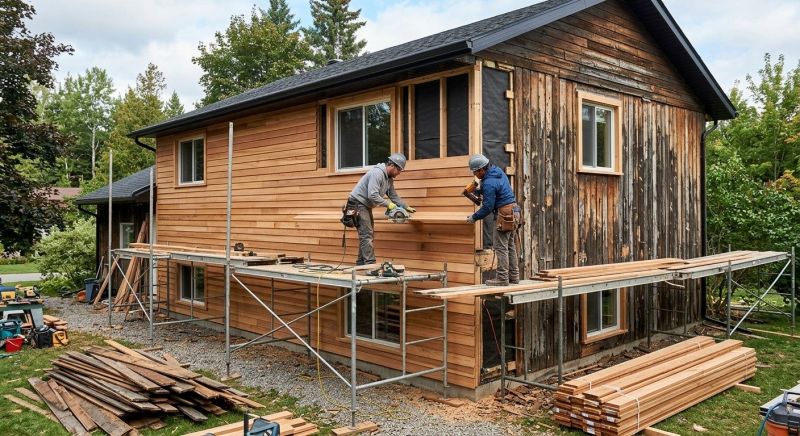 Wood Cladding Installation in Greenland, NH