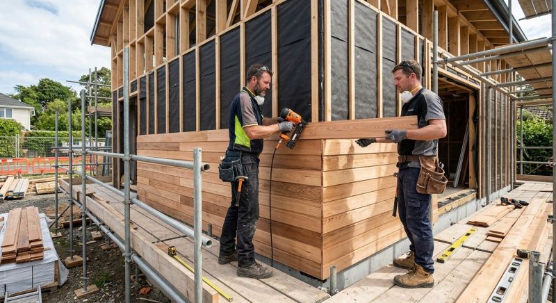 Wood Cladding Installation in Rochester, NH