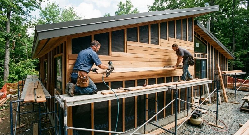 Wood Cladding Installation in Sanford, ME